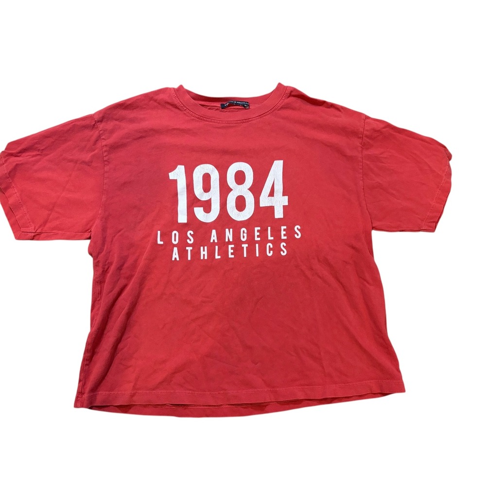 Brandy‎ Melville Red 1984 Los Angeles Athletics Graphic T-Shirt Boxy One Size